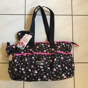 Minnie Mouse Disney baby Diaper bag. 4-piece set. NWT.